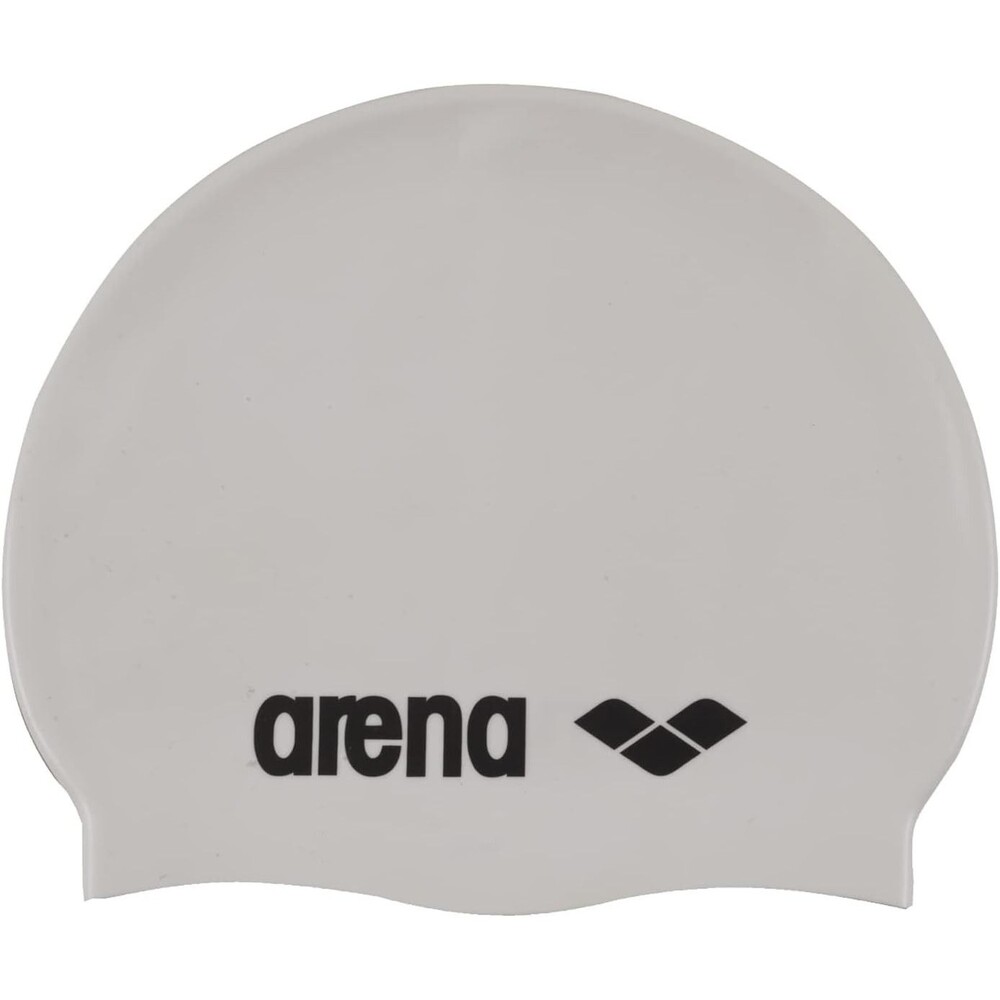 Arena Classic Silicone Swim Cap, Unisex, White/Black